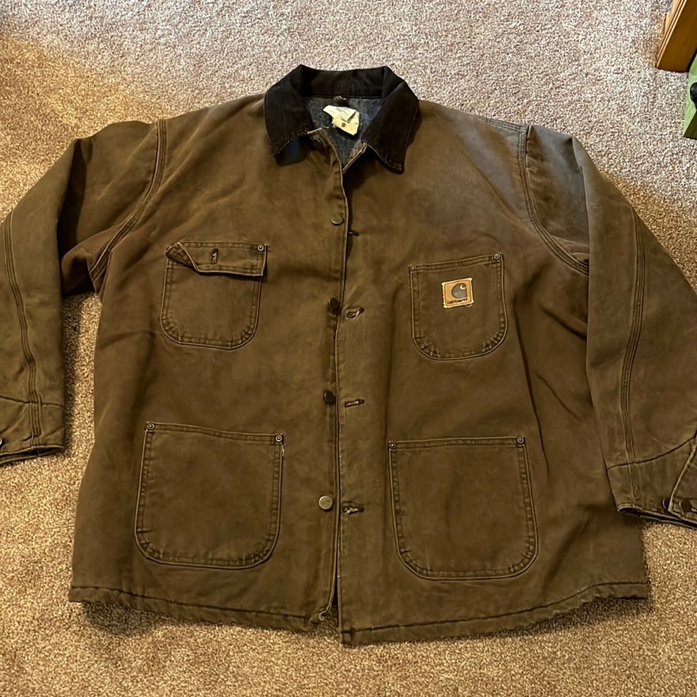Carhartt Brown Military Field Jacket Men’s XL EUC